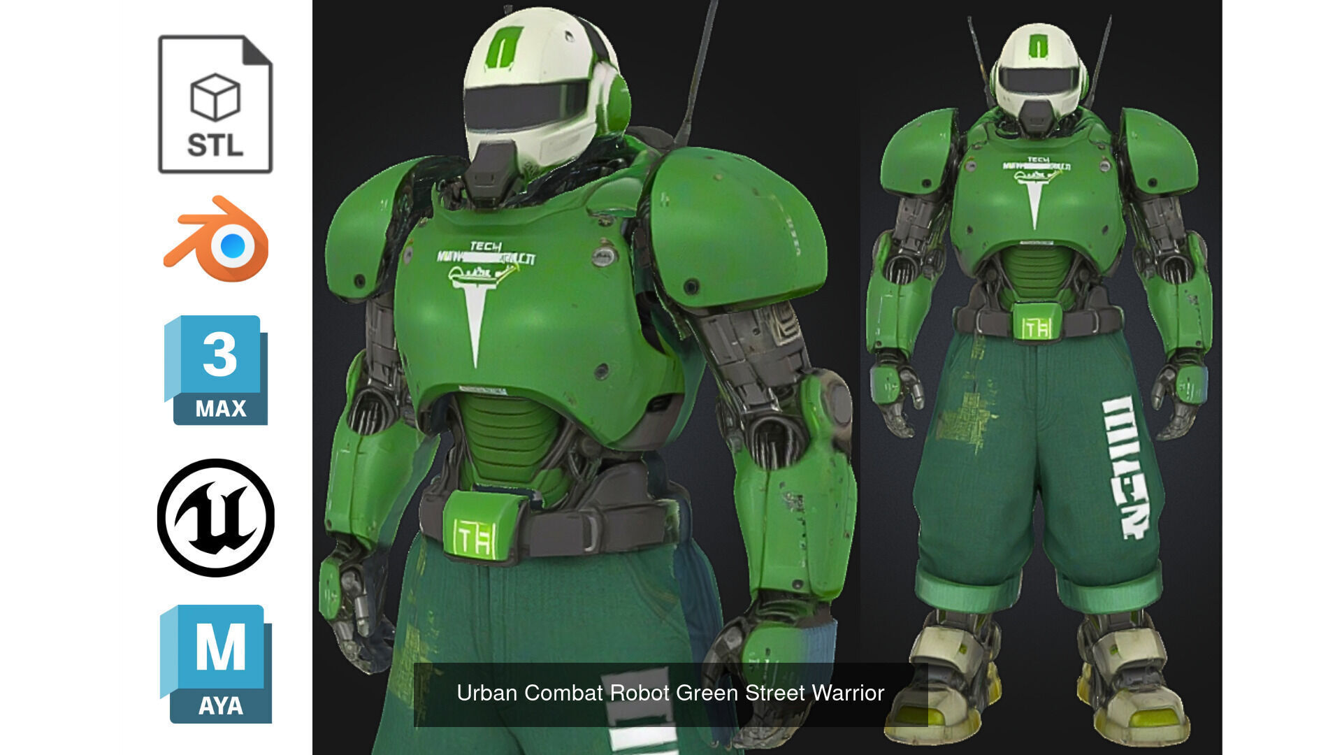 PACK 5 Armored Mecha Warrior Pack 3D Model Collection_2