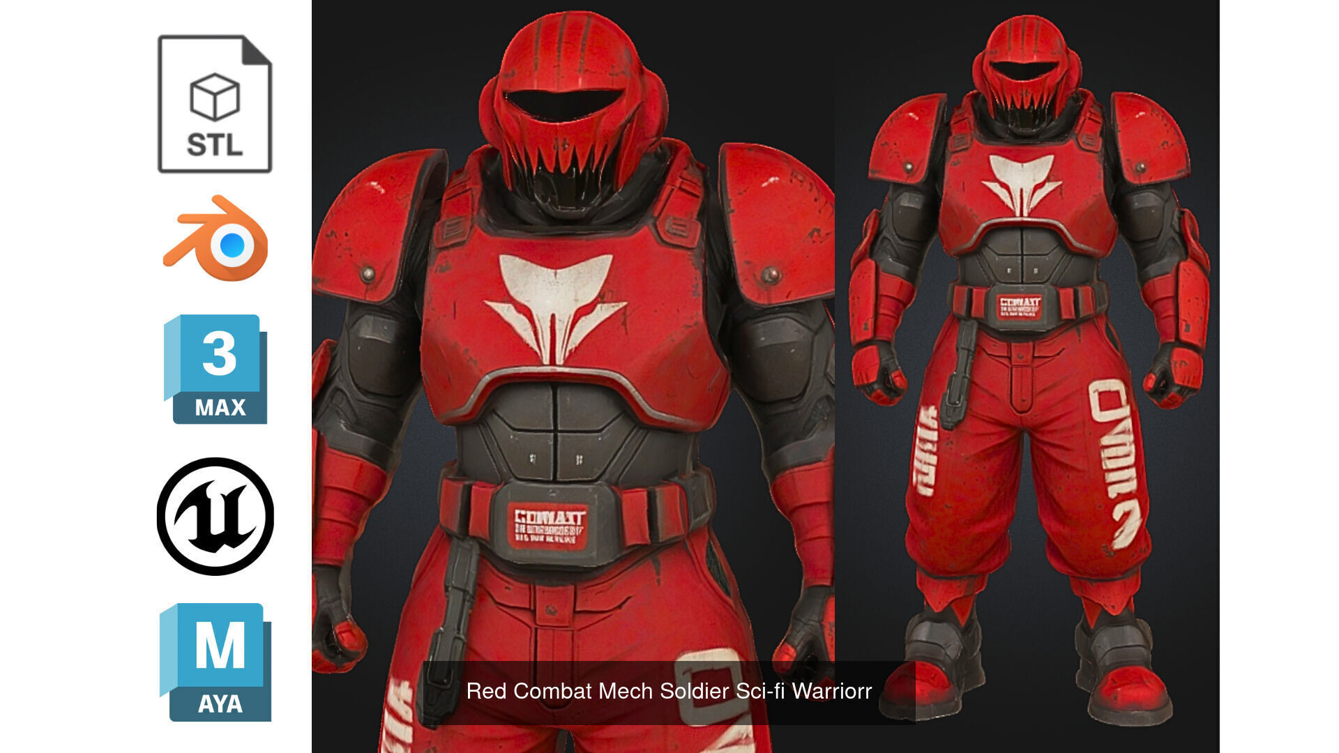 PACK 5 Armored Mecha Warrior Pack 3D Model Collection_4