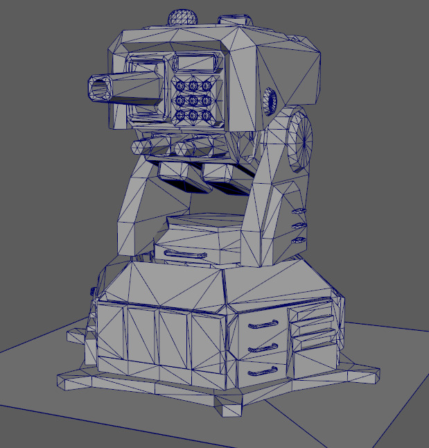 anti aircraft defence Low-poly 3D model_7
