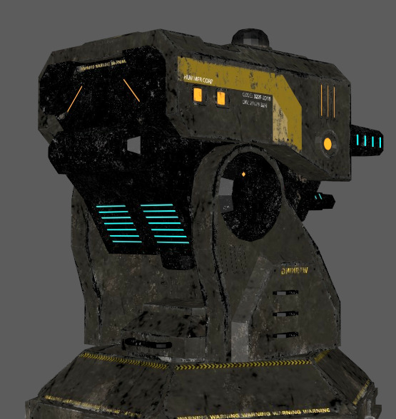 anti aircraft defence Low-poly 3D model_4