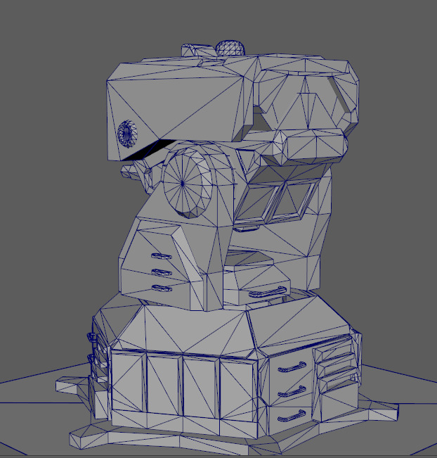 anti aircraft defence Low-poly 3D model_6