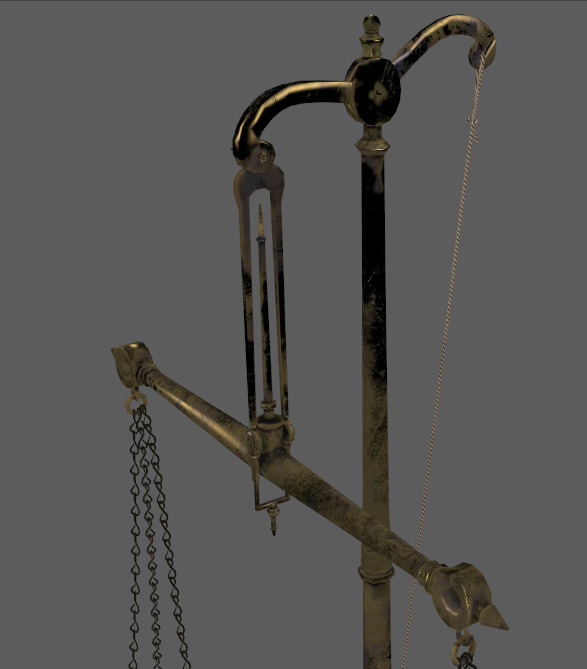 Chinese Ancient Cashiers Table Low-poly 3D model_2