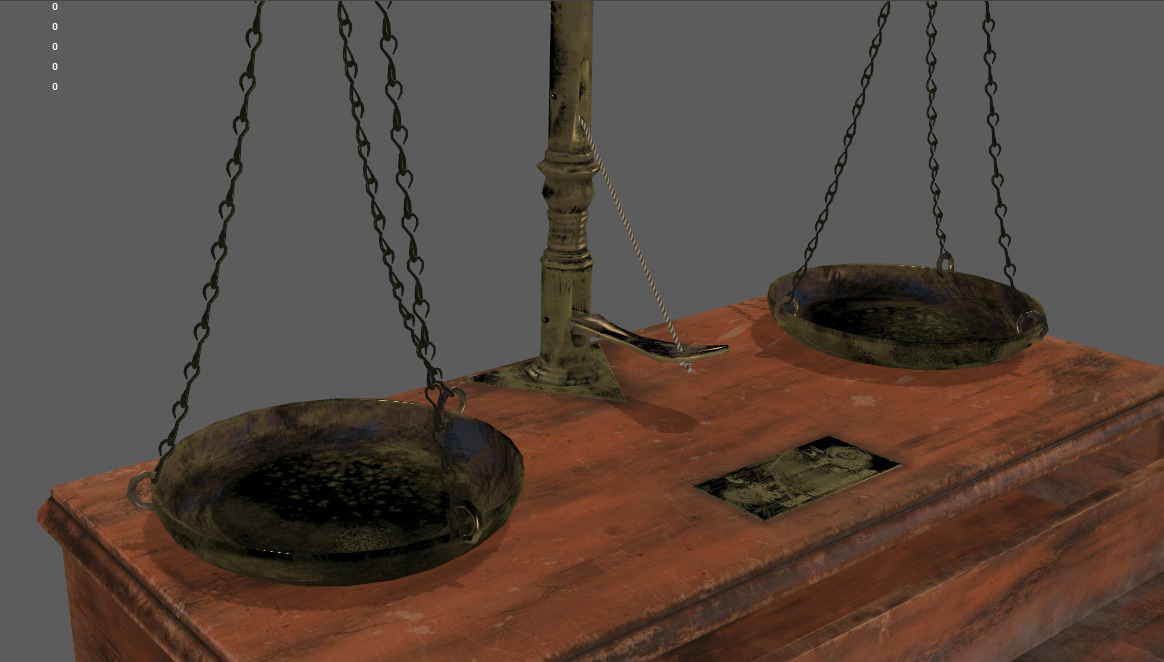 Chinese Ancient Cashiers Table Low-poly 3D model_4