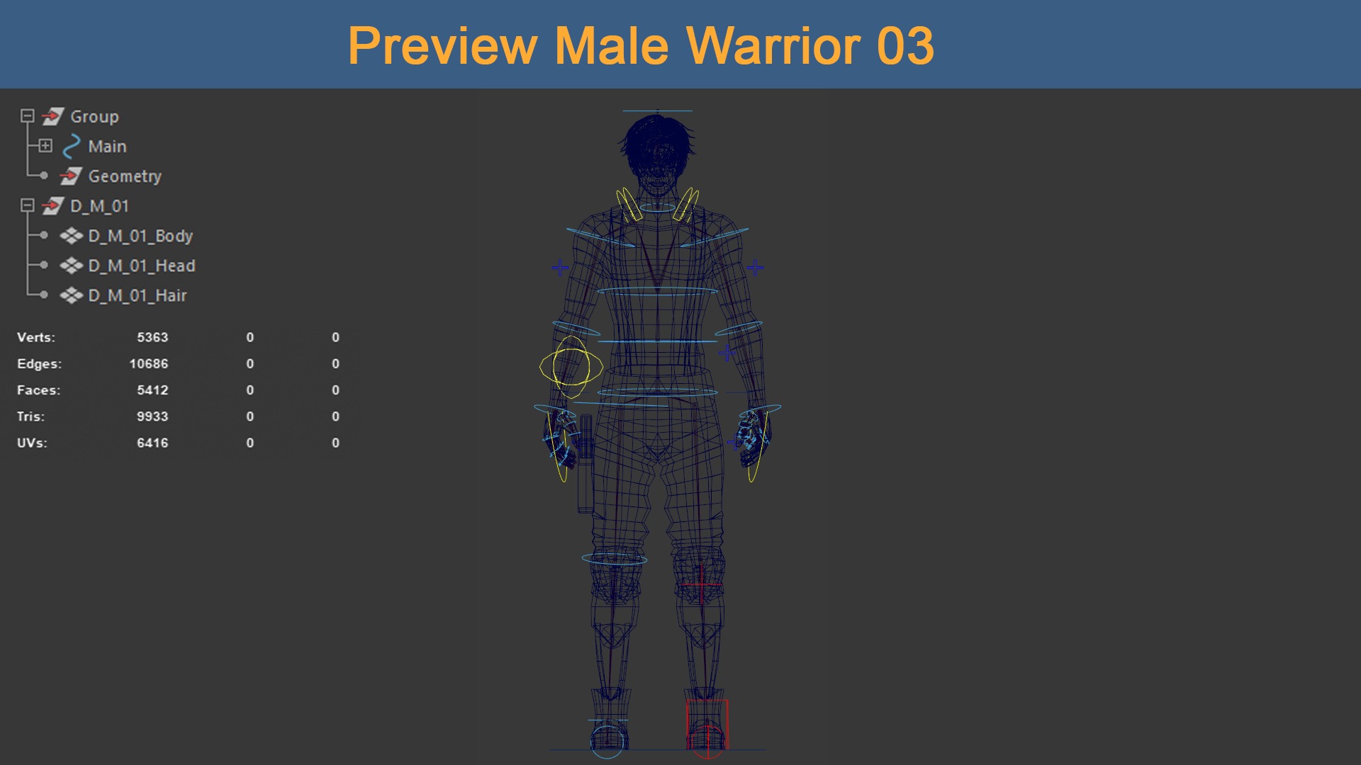 Asset 01 - 08 Models Character Warriors 3D Model Collection_23