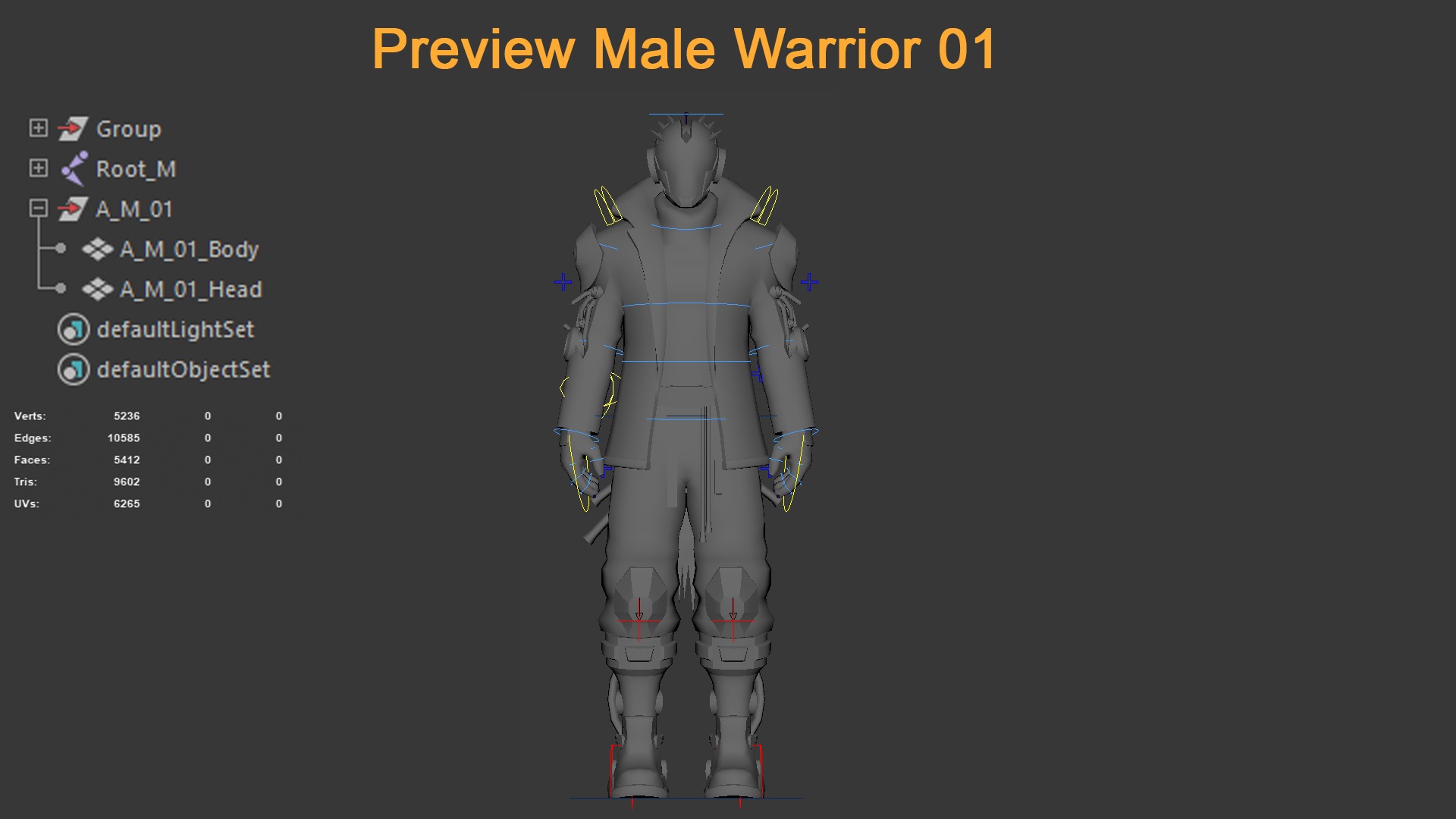 Asset 01 - 08 Models Character Warriors 3D Model Collection_21