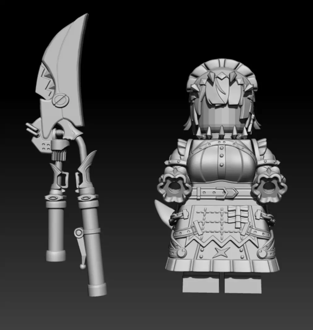 Lego brick minifigure compatible Ellen Joe Zenless Zone Zero  3D print model_0