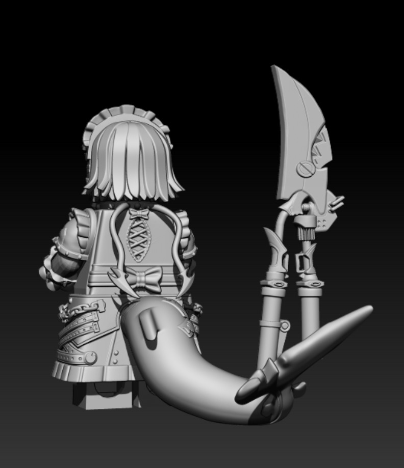 Lego brick minifigure compatible Ellen Joe Zenless Zone Zero  3D print model_1