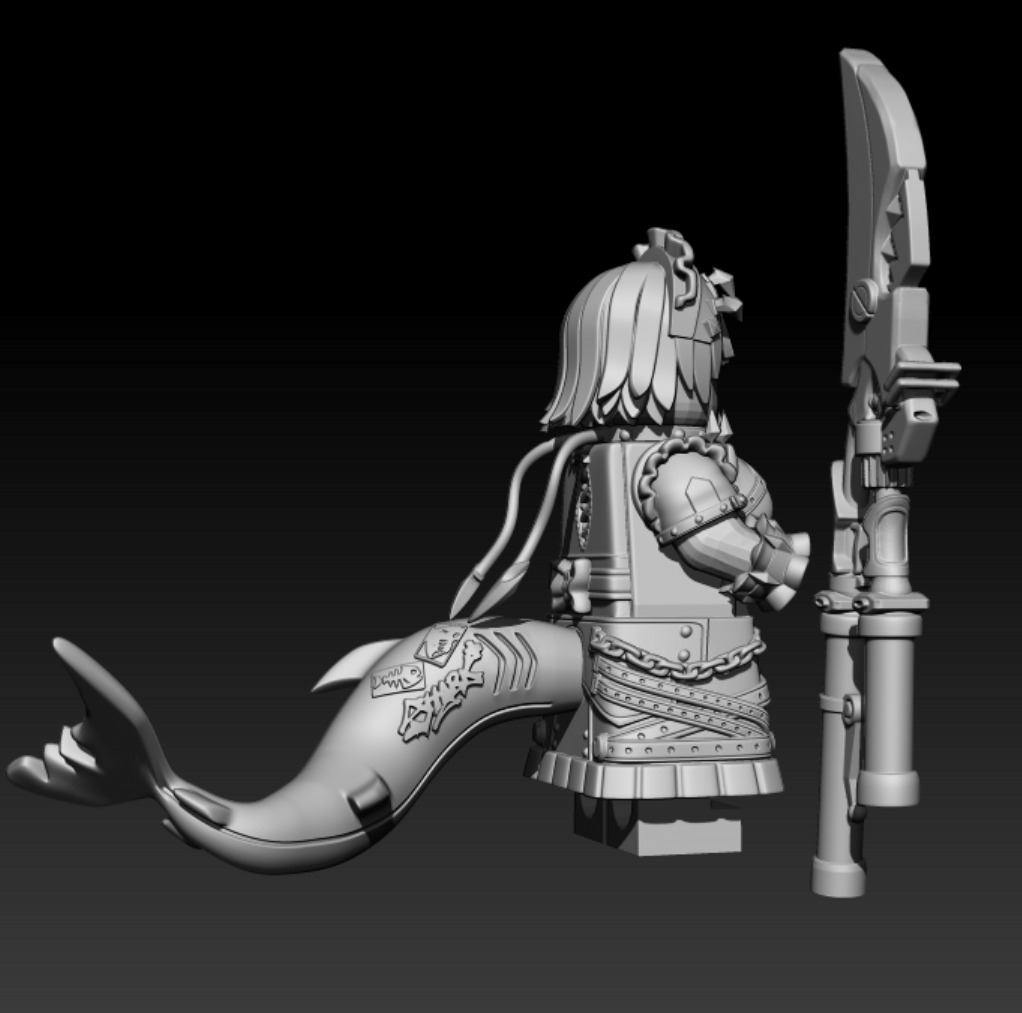 Lego brick minifigure compatible Ellen Joe Zenless Zone Zero  3D print model_2