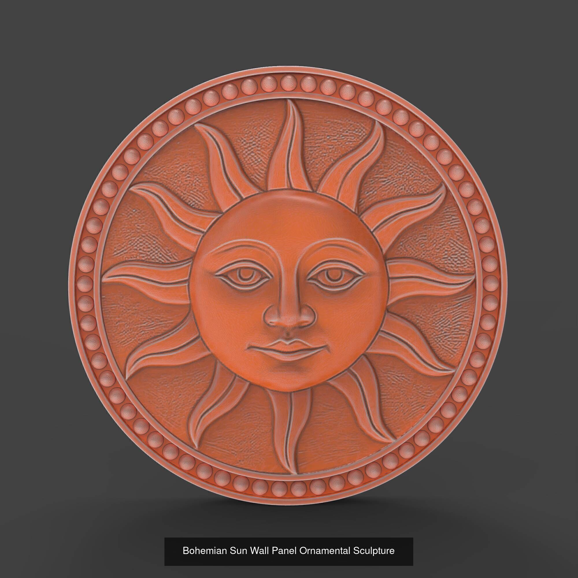 Sun and Moon Celestial Wall Art Medallion Pendant Collection _5