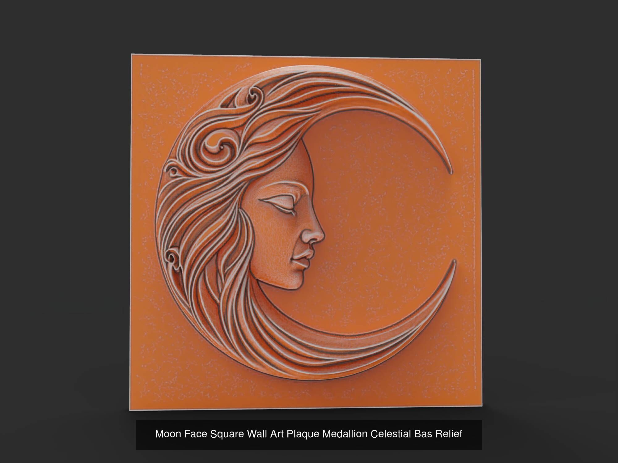 Sun and Moon Celestial Wall Art Medallion Pendant Collection _8