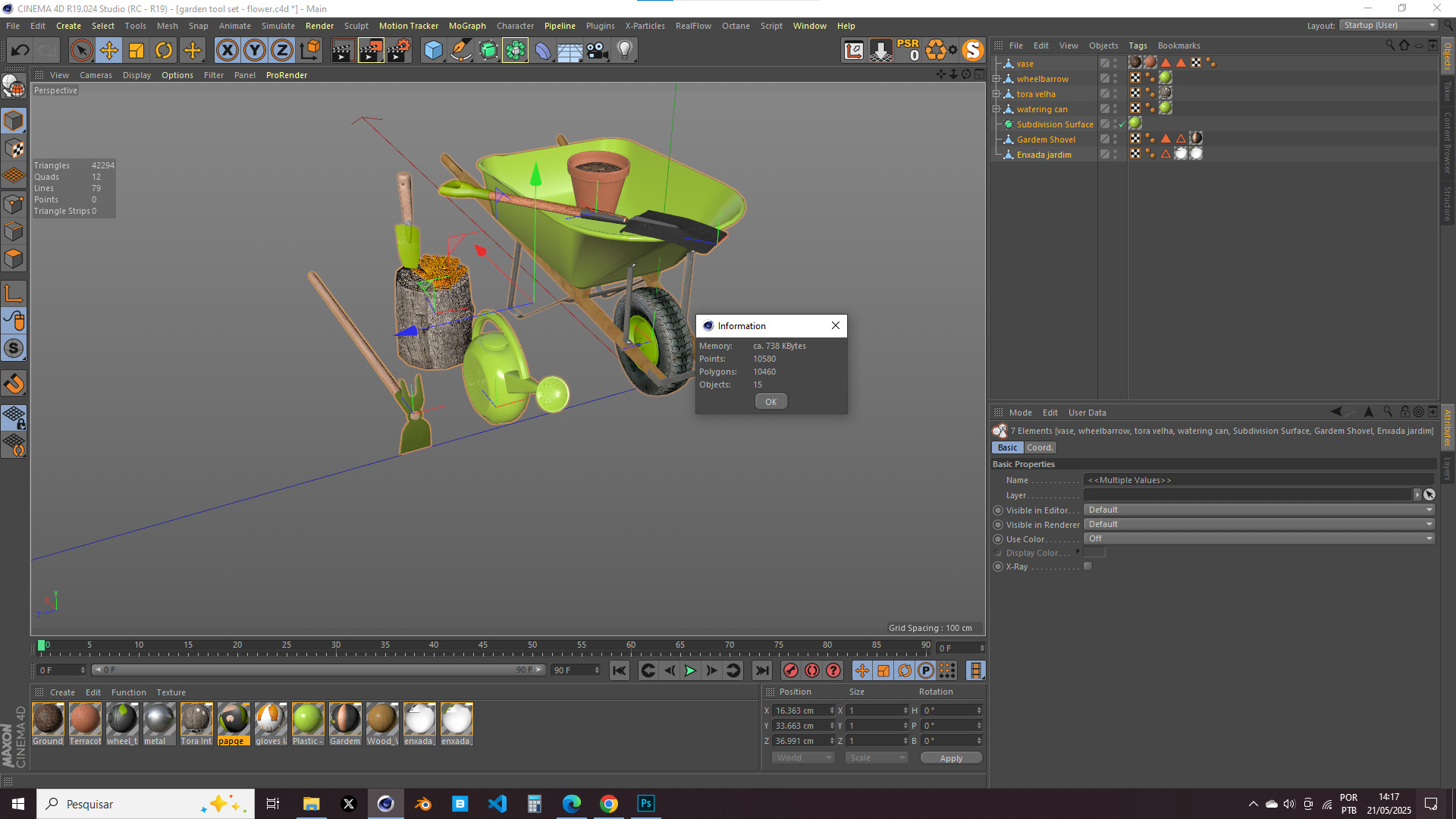 Garden Tool Set - Flower 3D model_17