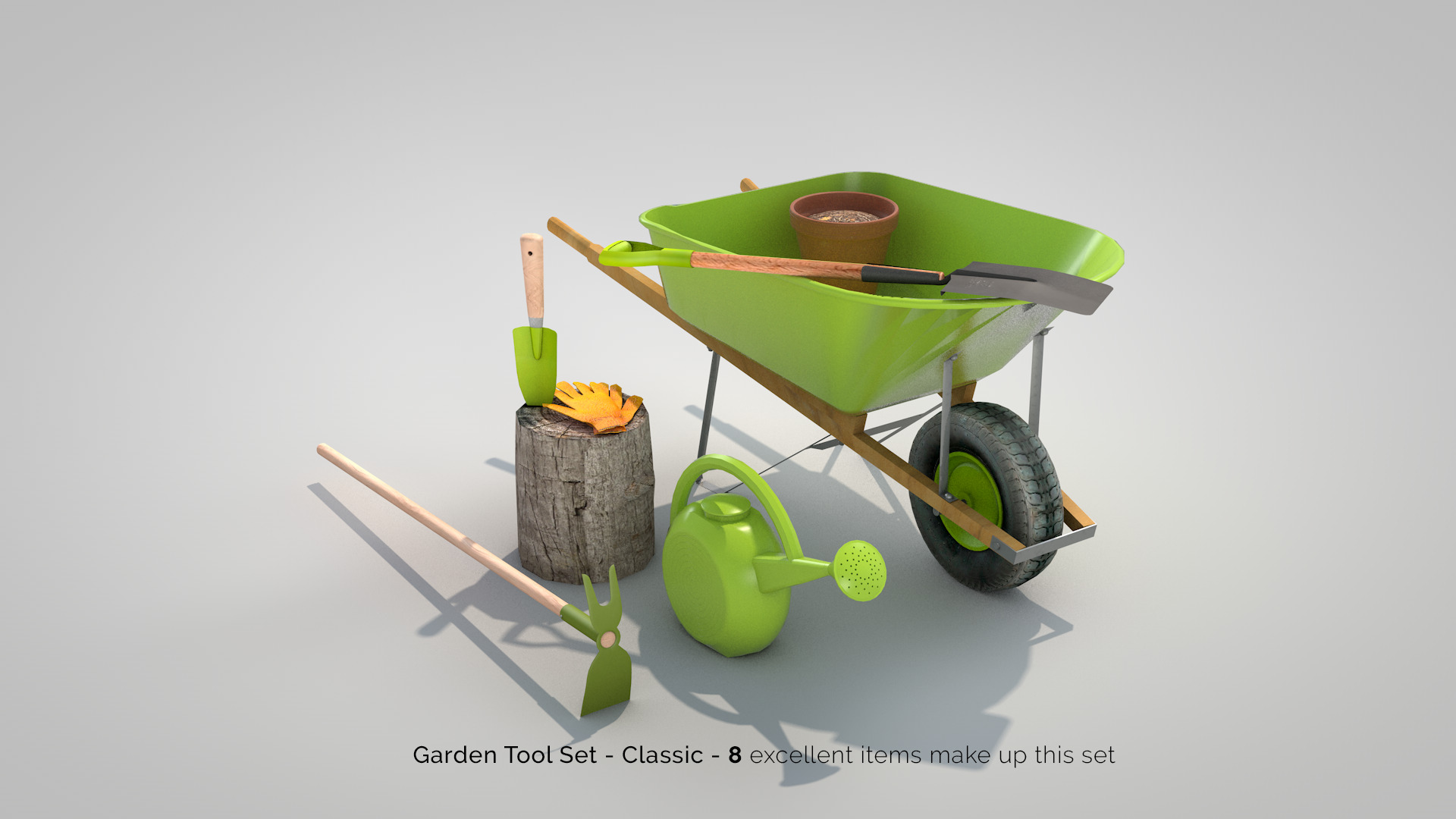 Garden Tool Set - Flower 3D model_1