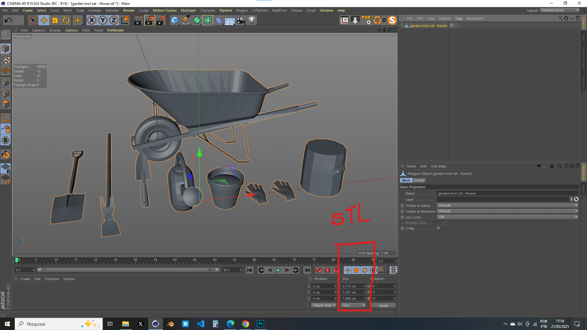 Garden Tool Set - Flower 3D model_16