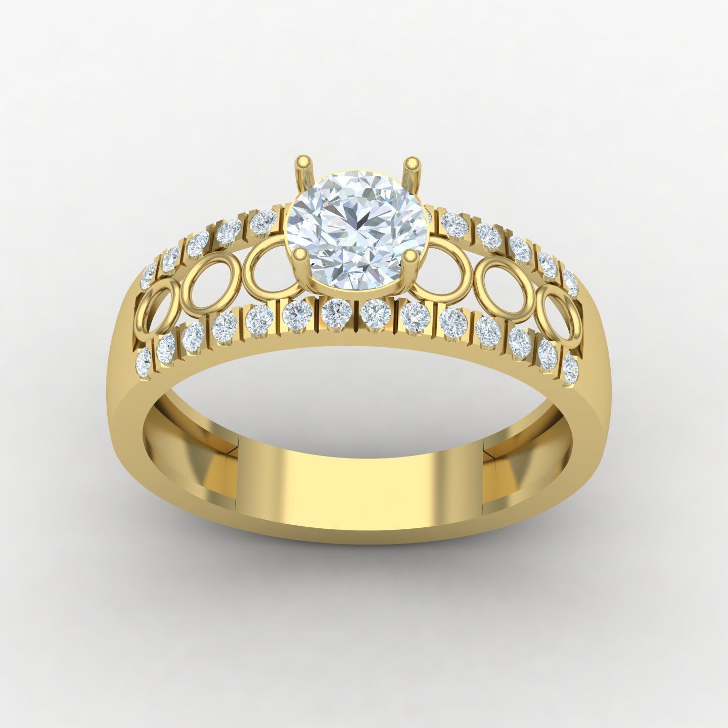 Wedding ring 05 3D print model_4