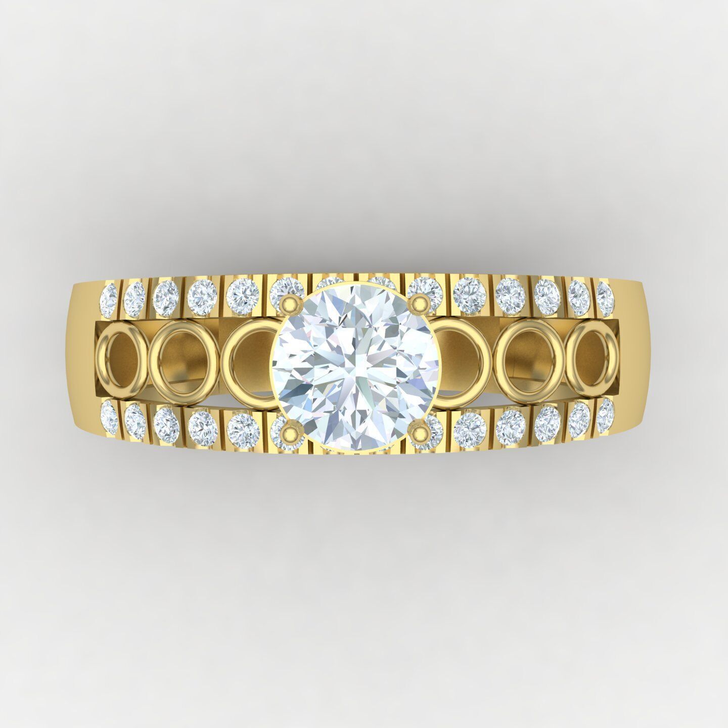 Wedding ring 05 3D print model_5