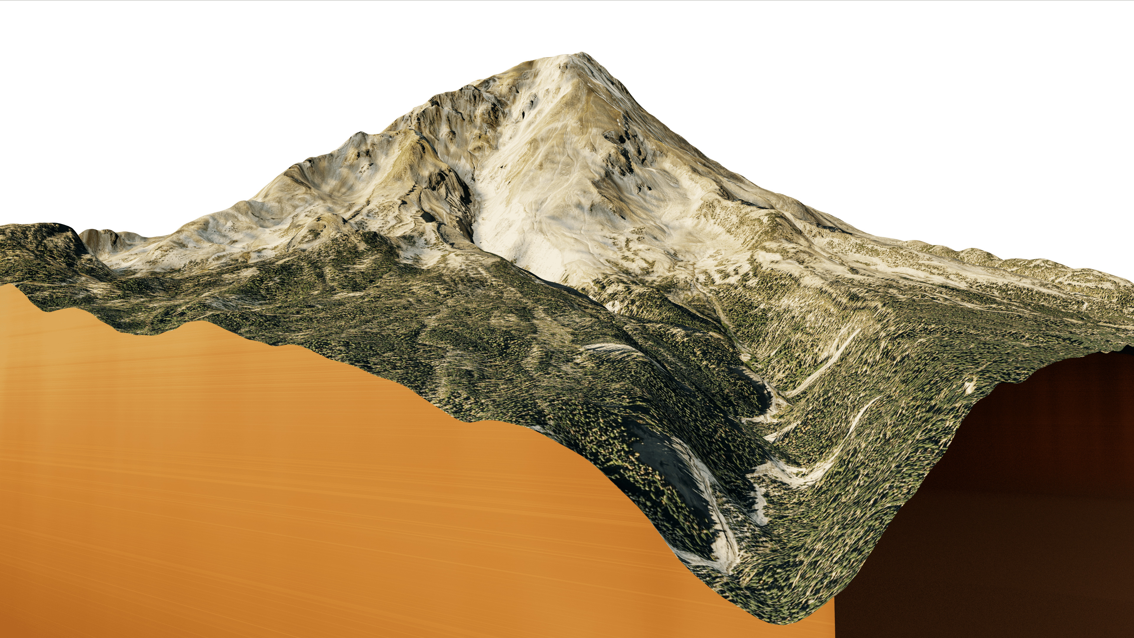 Mount Shasta 3d model terrain 3D model_7