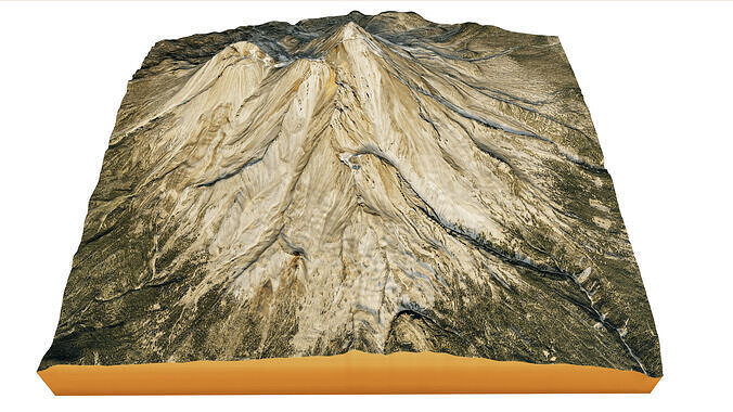 Mount Shasta 3d model terrain 3D model