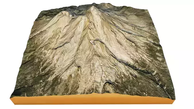 Mount Shasta 3d model terrain
