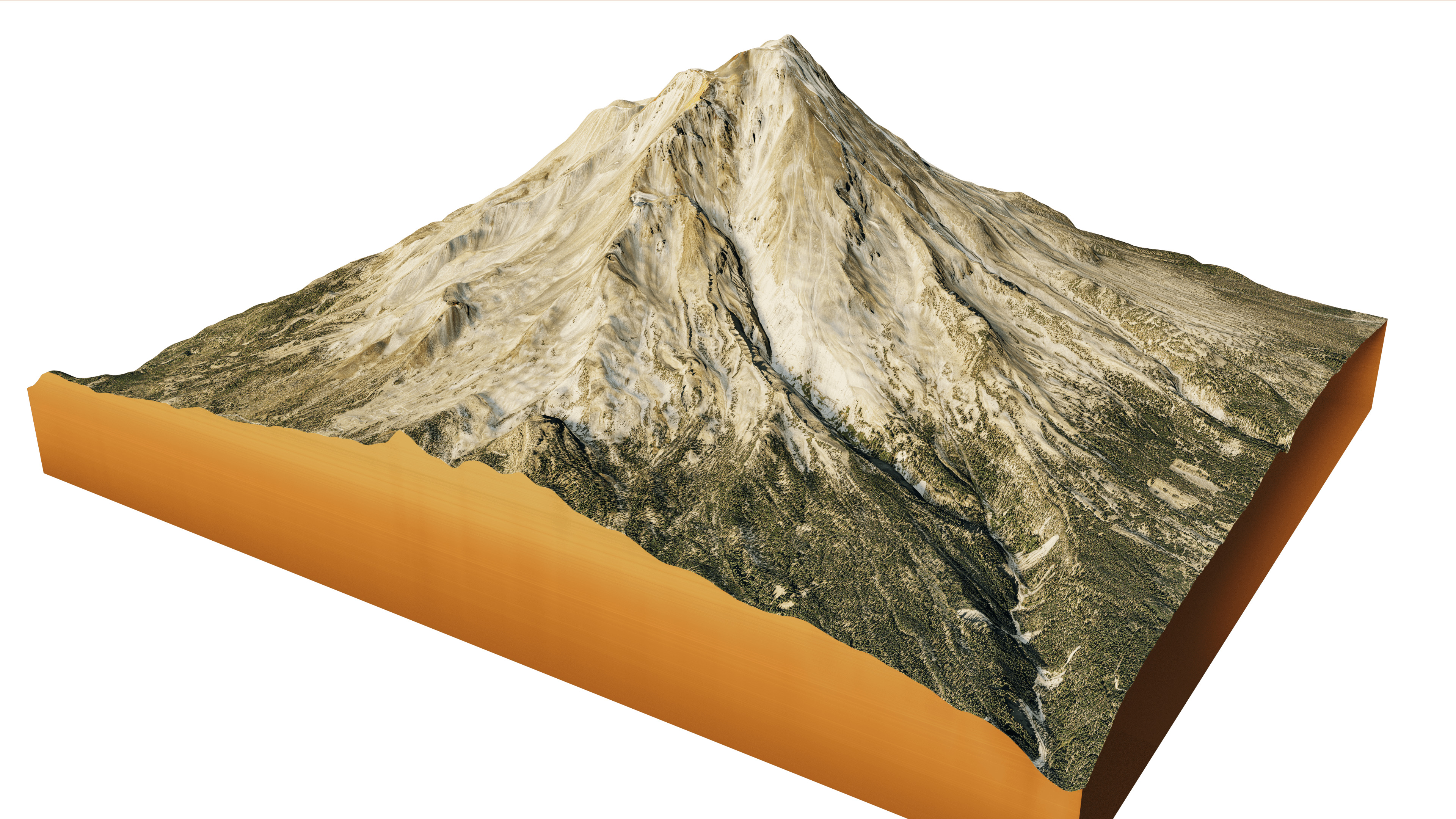 Mount Shasta 3d model terrain 3D model_2