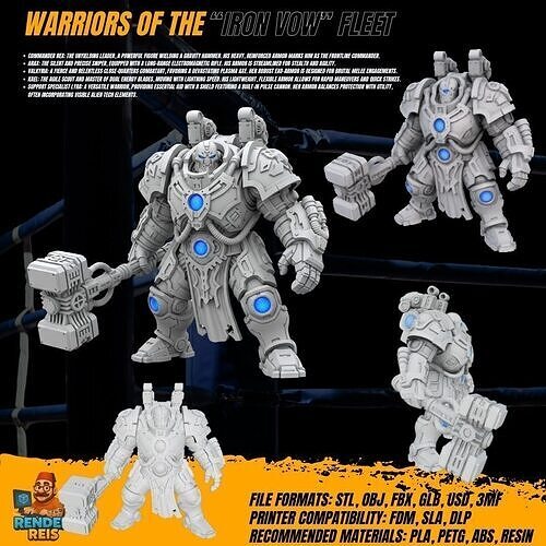 3D Printable Iron Oath Thunderstrike Heavy Battle Armor  3D model