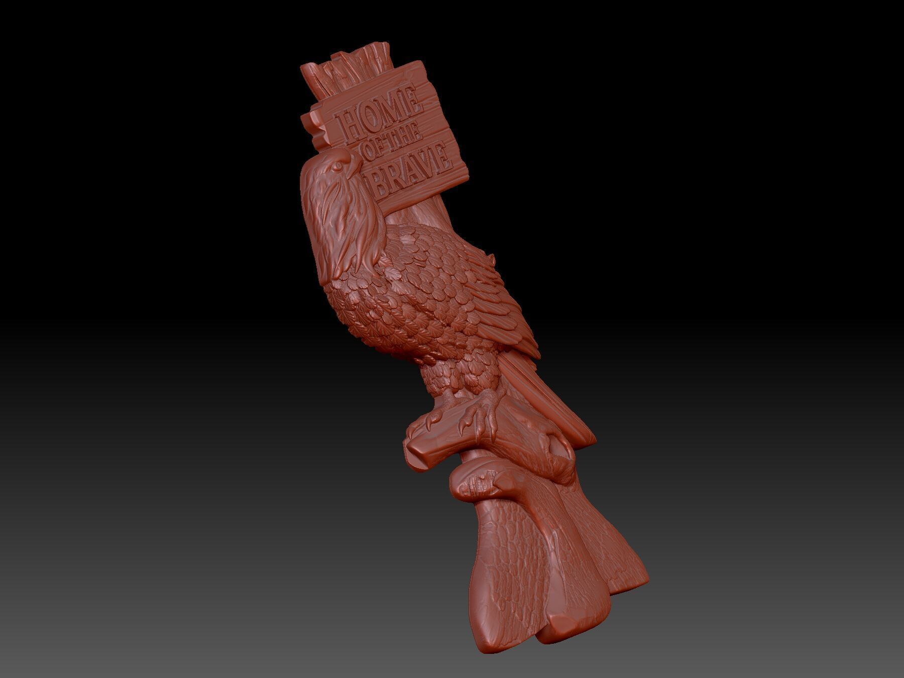 eagle 3D print model_3