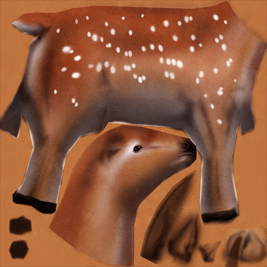 Realistic Deer Model 3D model_2