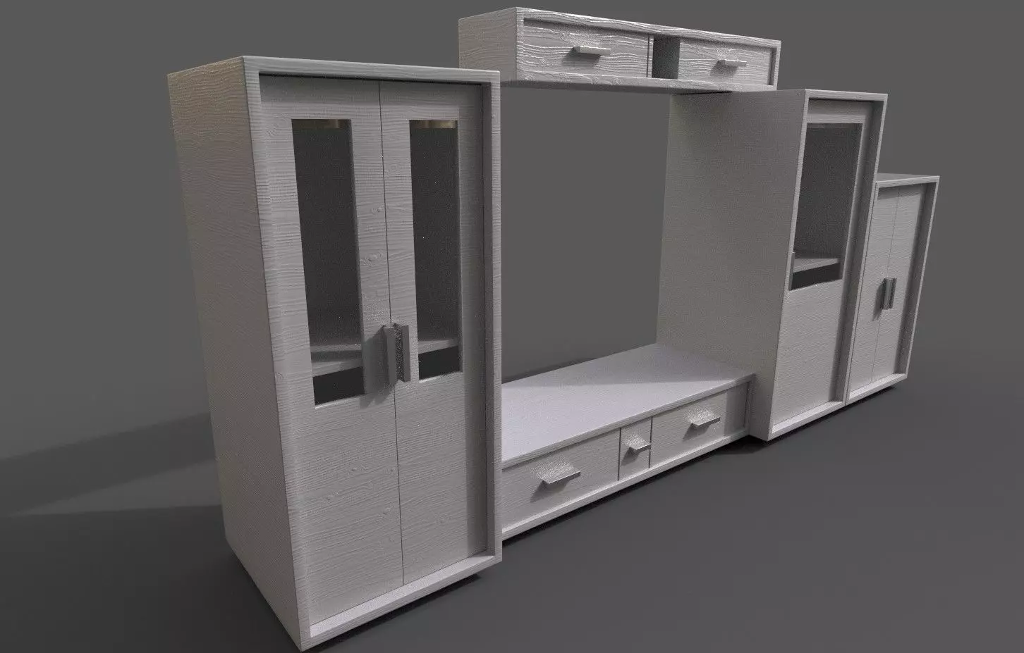 Set Modern Furniture 3D Model Low-poly 3D model