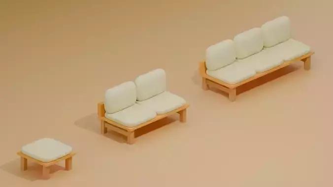 Sofa 3D Model  Cozy Minimal Style