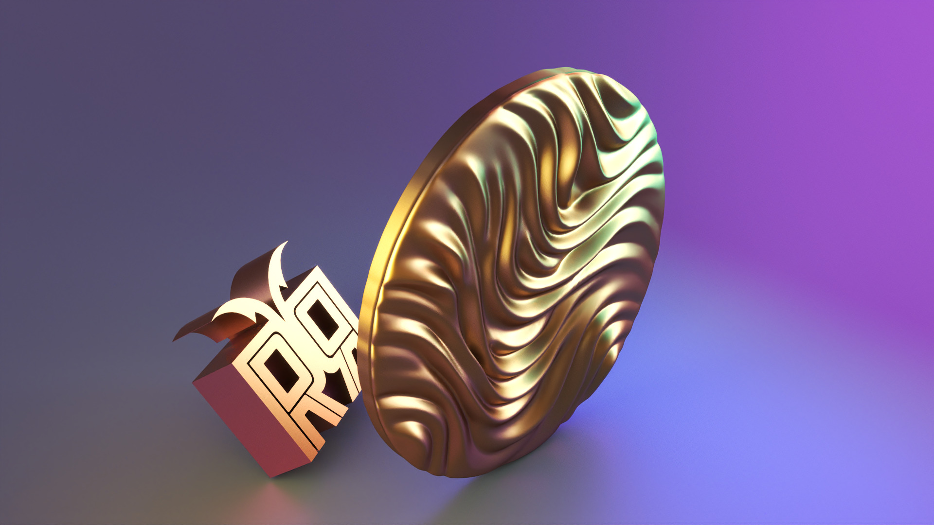 3d Textured Wave Wall Art 3D print model_1