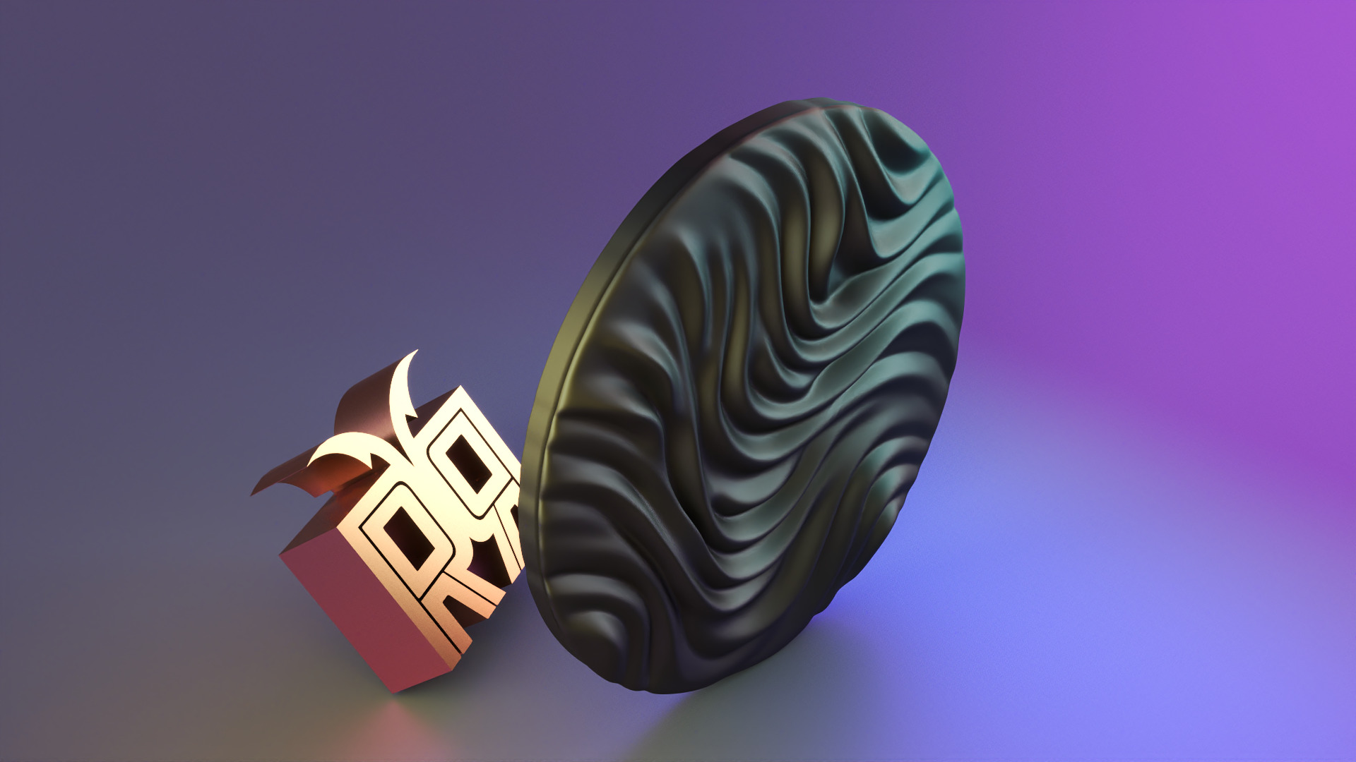 3d Textured Wave Wall Art 3D print model_3