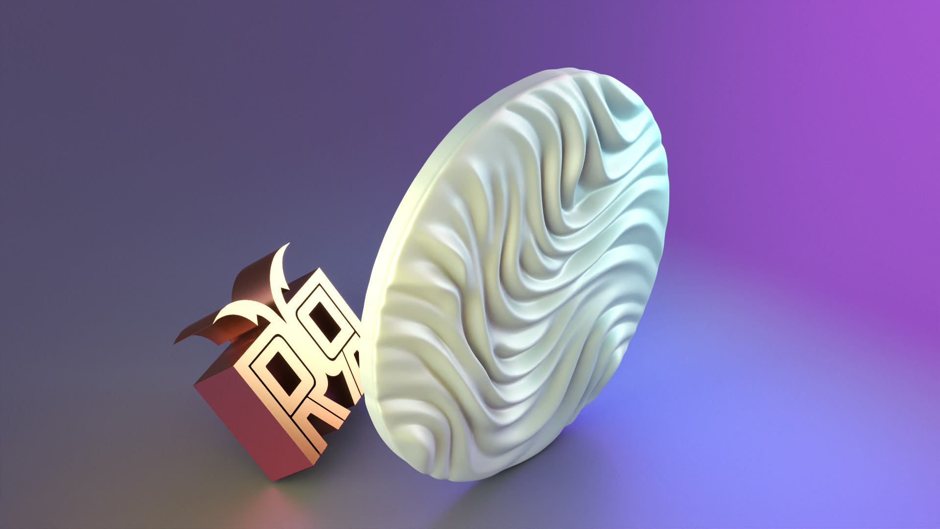 3d Textured Wave Wall Art 3D print model_2