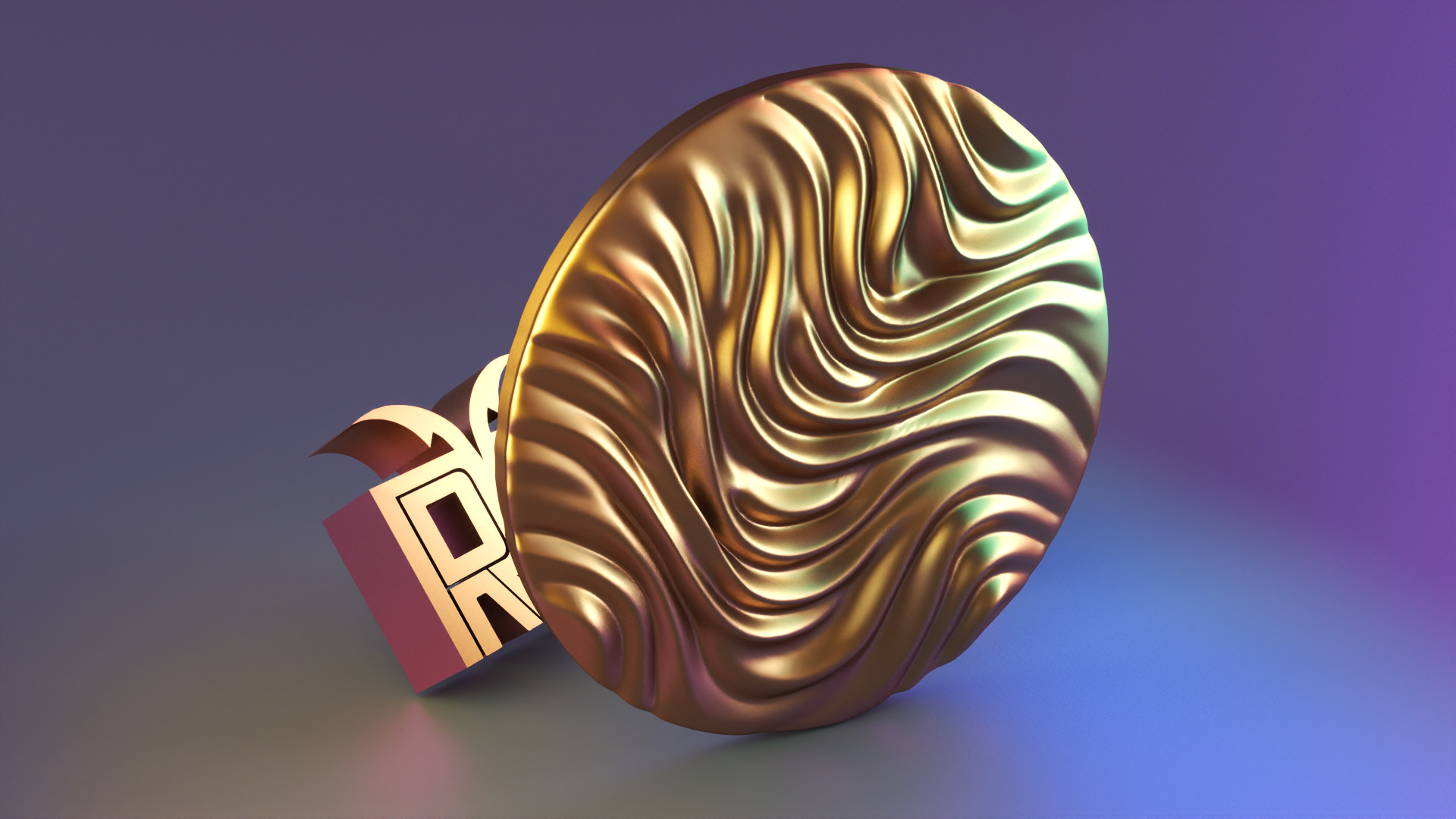 3d Textured Wave Wall Art 3D print model_10
