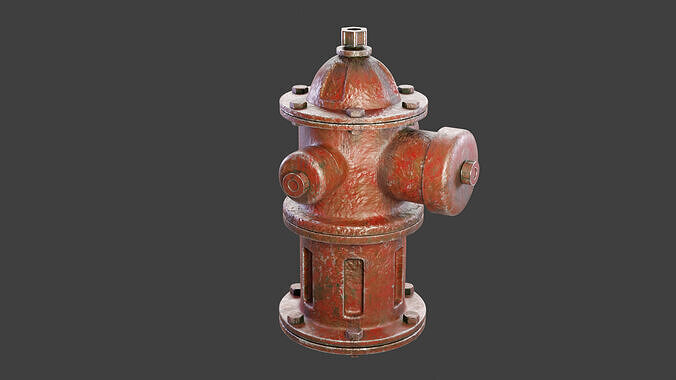 Old Rusty Fire Hydrant 3D model