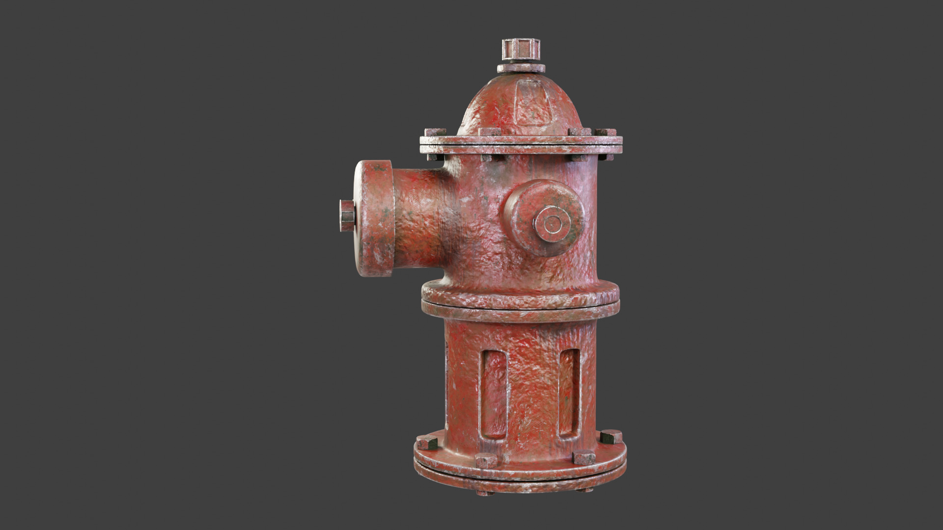 Old Rusty Fire Hydrant 3D model_2