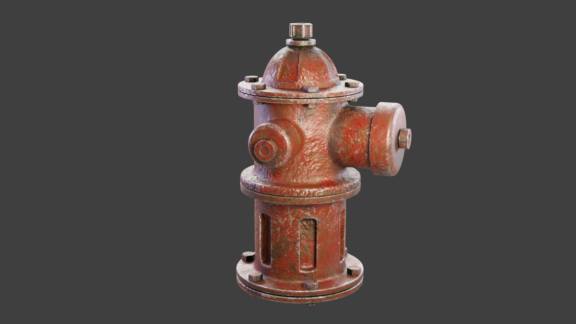 Old Rusty Fire Hydrant 3D model_3