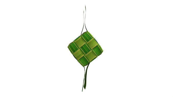 ketupat Low-poly 3D model 5