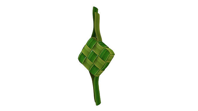 ketupat Low-poly 3D model 2