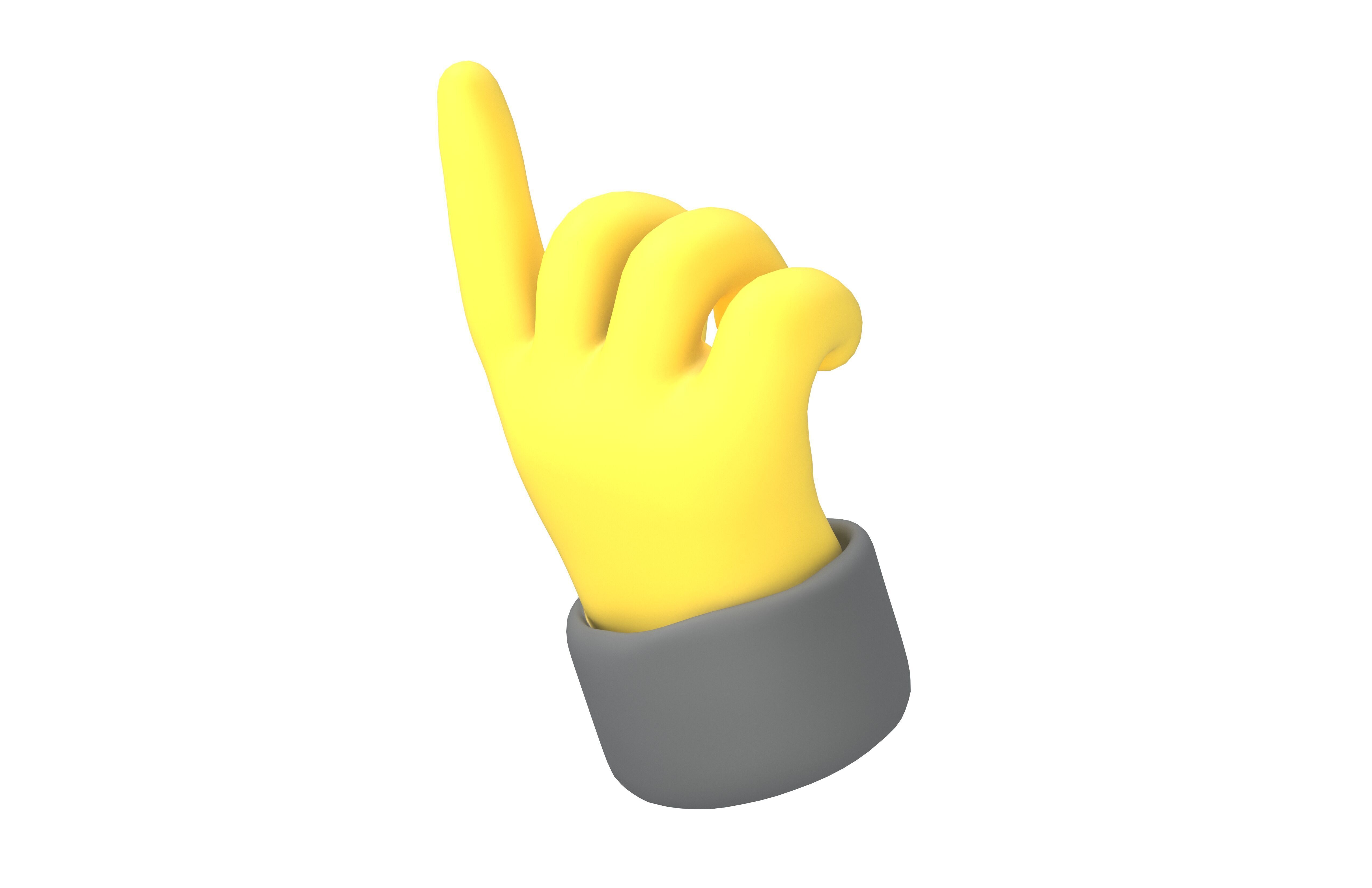 Hand Finger Pointing Icon v1 001 Low-poly 3D model_1