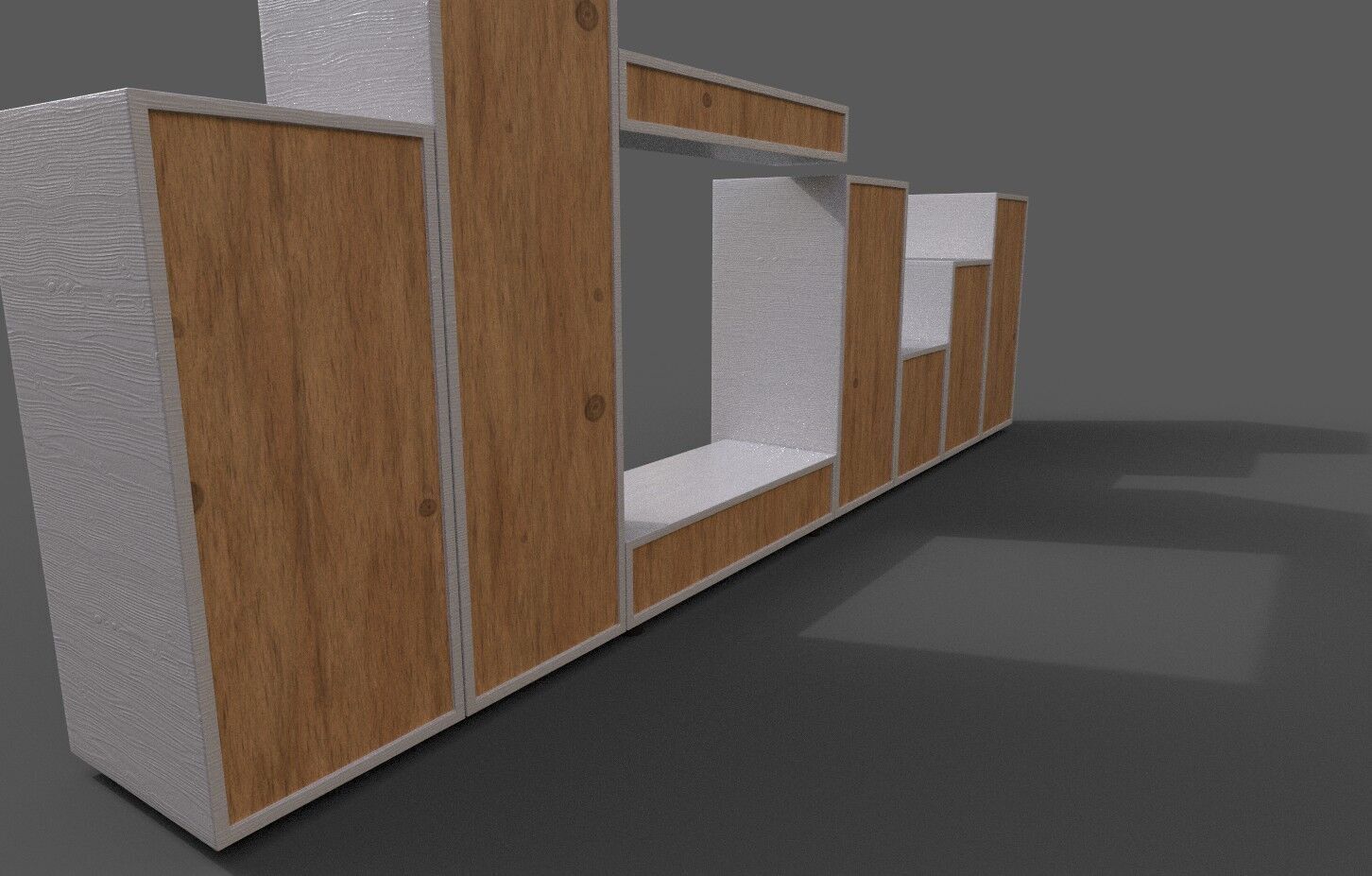 Set Modern Furniture 3D Model Low-poly 3D model_2