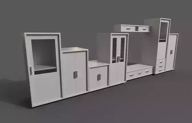 Set Modern Furniture 3D Model