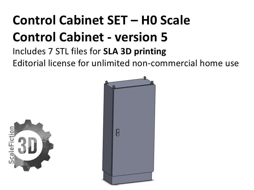 H0 Scale - Control Cabinet and Cable Tray 3D print model_7