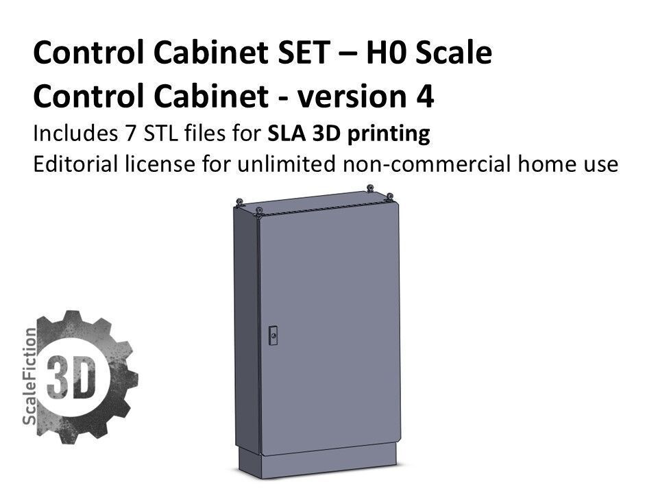 H0 Scale - Control Cabinet and Cable Tray 3D print model_6