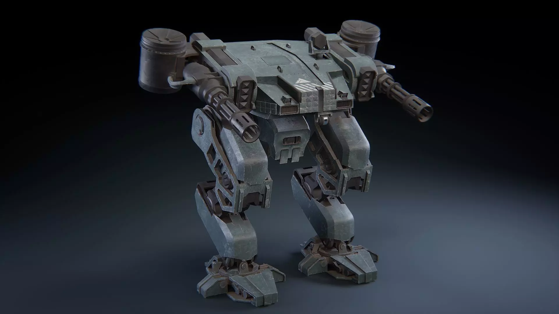 Animated Mech Low-poly 3D model