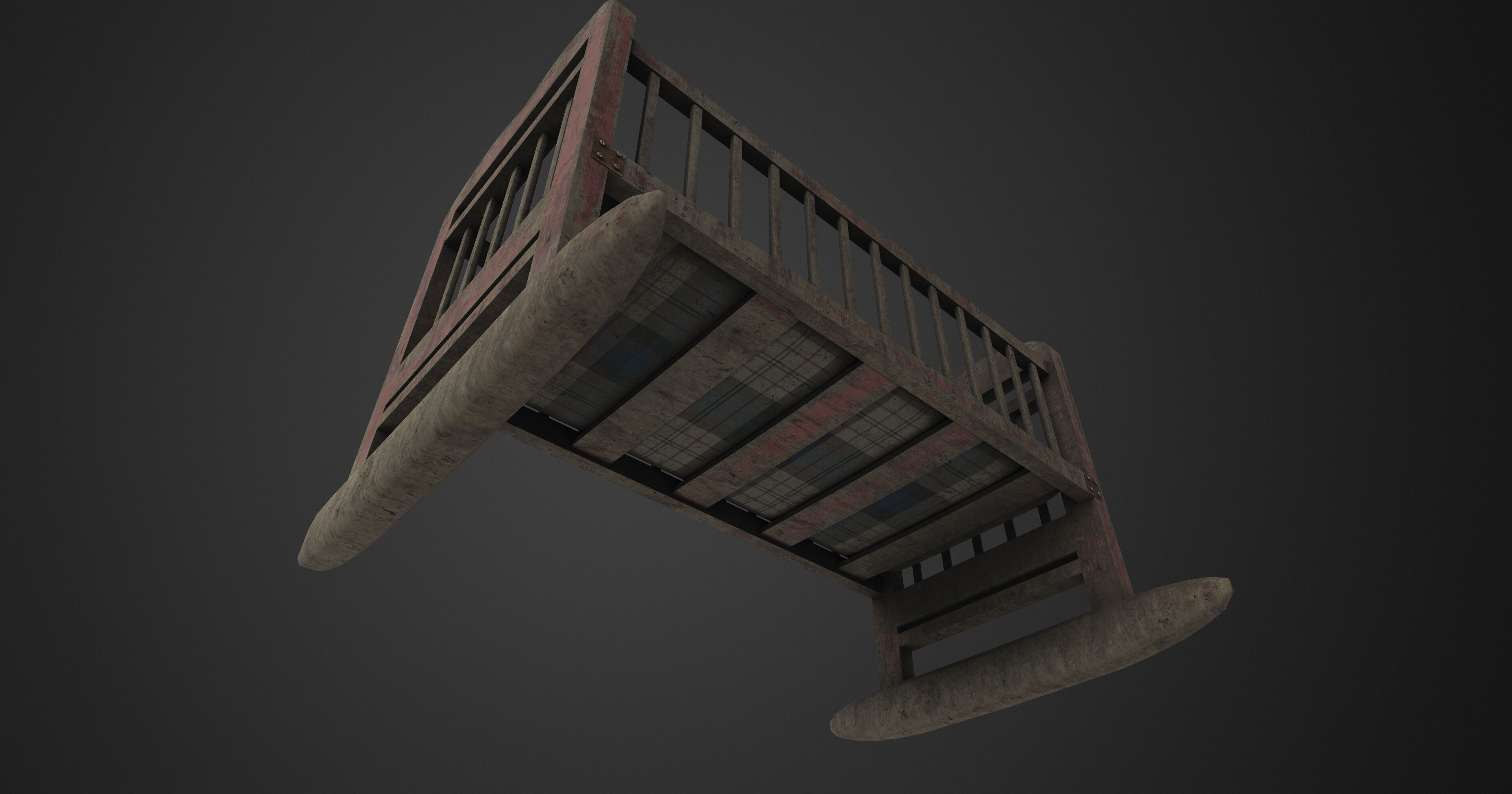 Cradle Low-poly 3D model_1