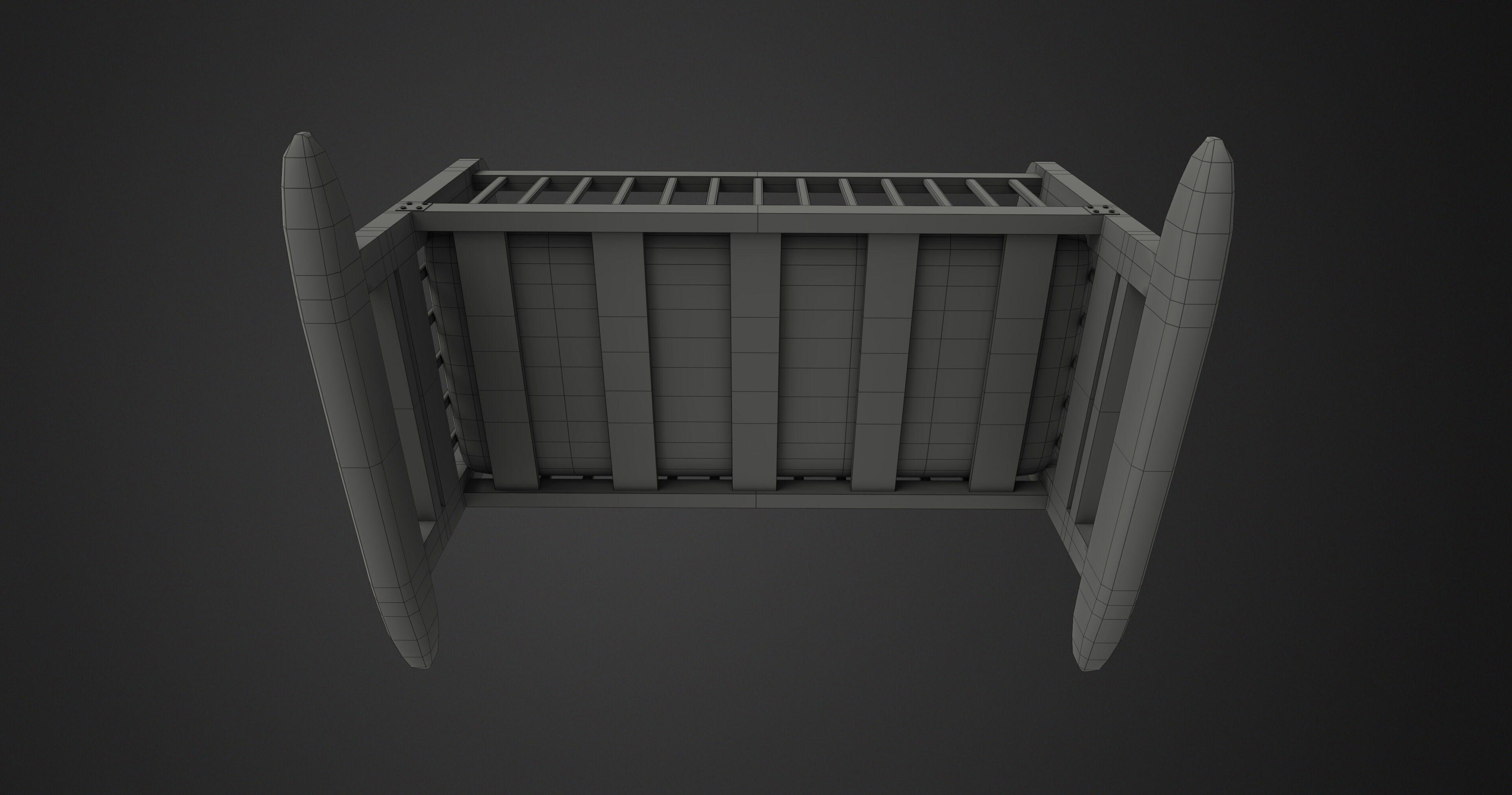 Cradle Low-poly 3D model_5