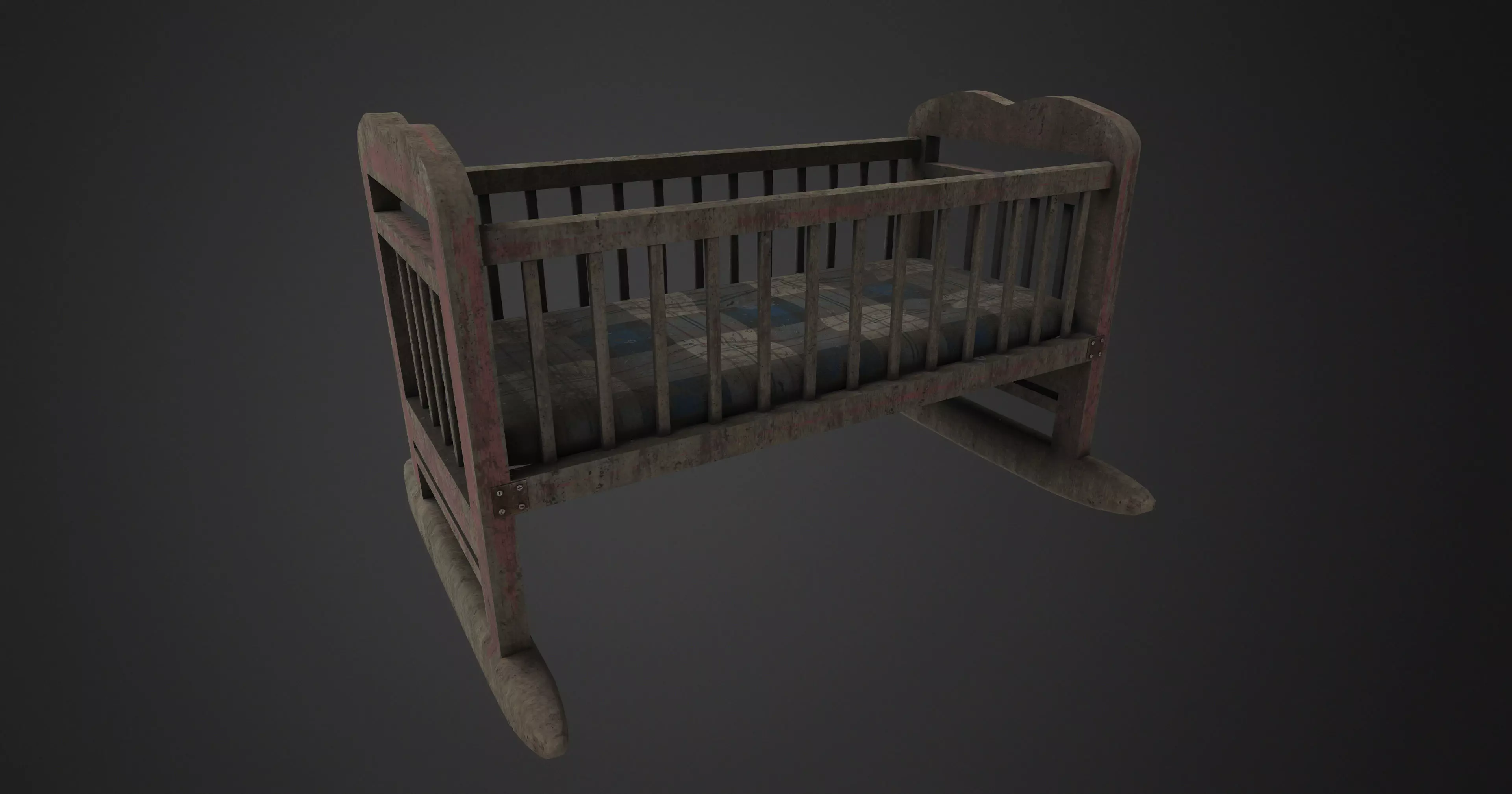 Cradle Low-poly 3D model_0