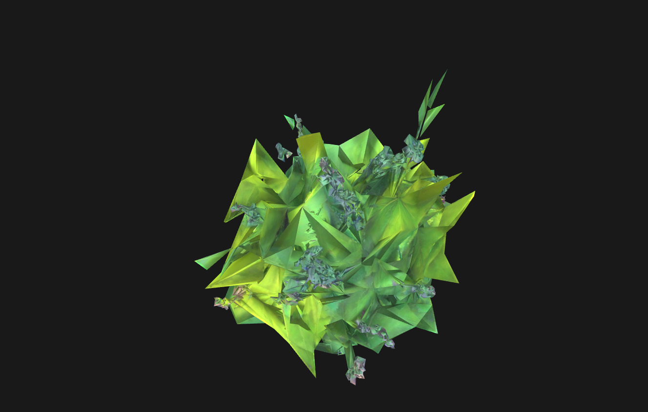 Whimsical Stylized Foliage 3D Model Vibrant Botanical Assets Low-poly 3D model_24