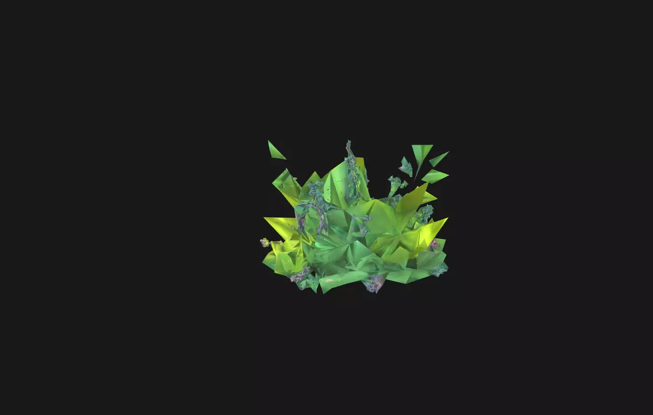 Whimsical Stylized Foliage 3D Model Vibrant Botanical Assets Low-poly 3D model_0