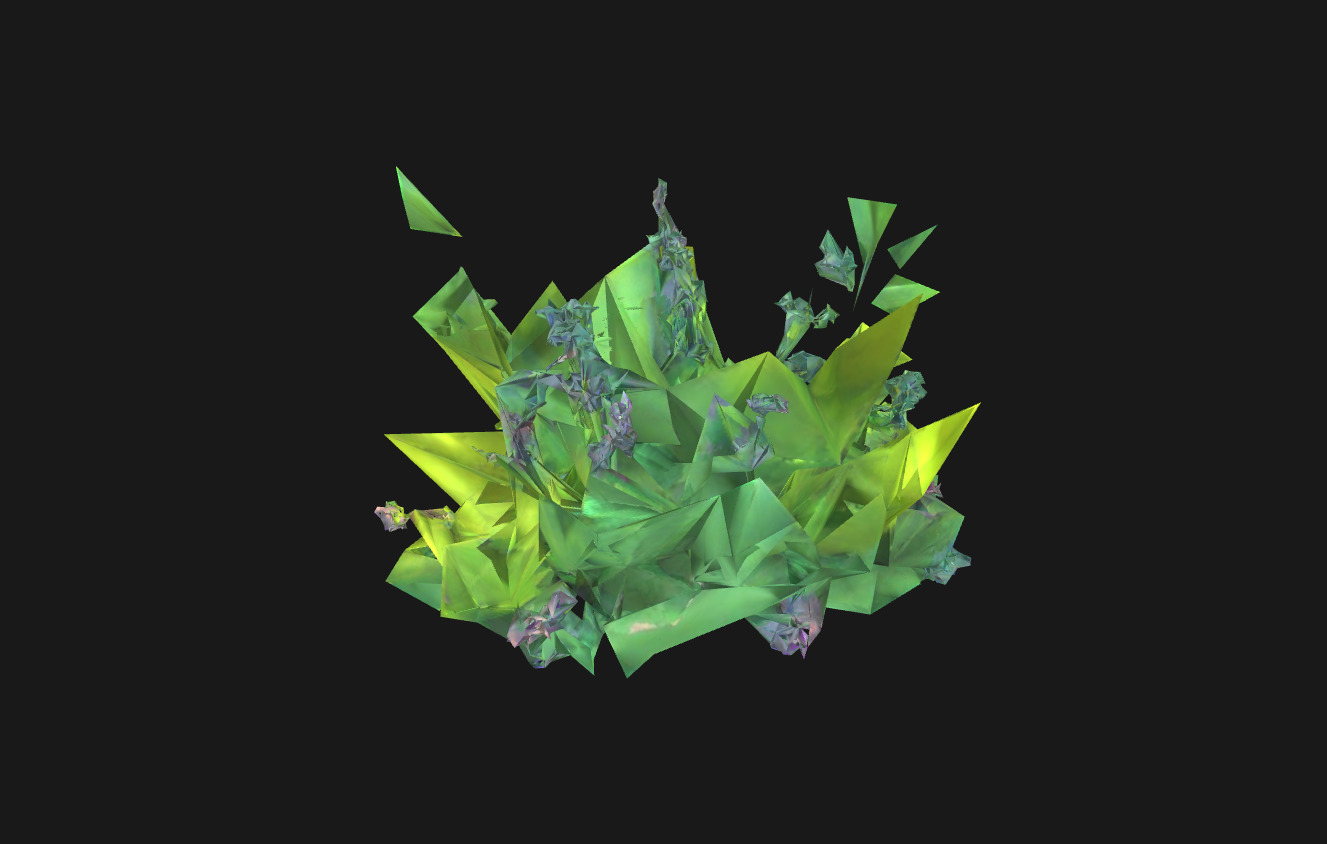 Whimsical Stylized Foliage 3D Model Vibrant Botanical Assets Low-poly 3D model_16