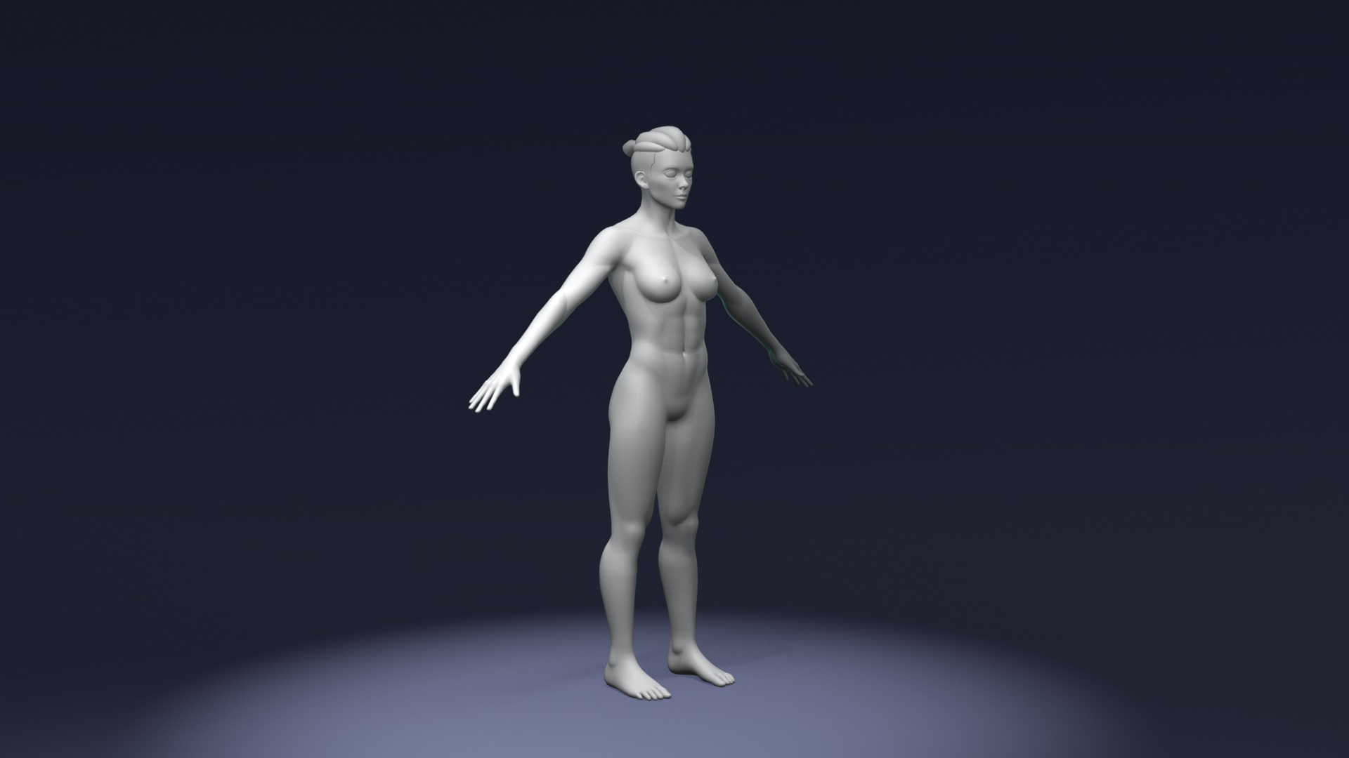 Stylized Strong Human Body Base Mesh 3D Model 3D Model Collection_33